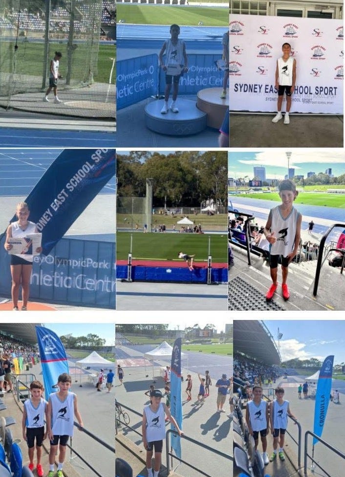Collage of Miranda North students representing the school at PSSA sporting competitions
